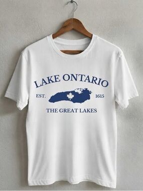 Lake Ontario Graphic Tee - White
